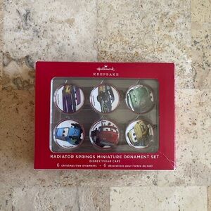 Hallmark Disney Radiator Springs Miniature Holiday Ornament Set